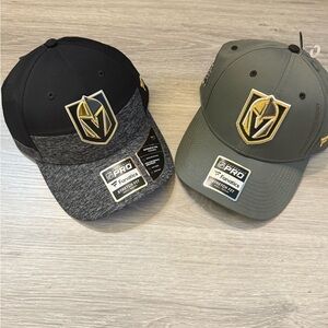 Vegas Golden Knights Fanatics Black and Gray Caps with Gold Logo